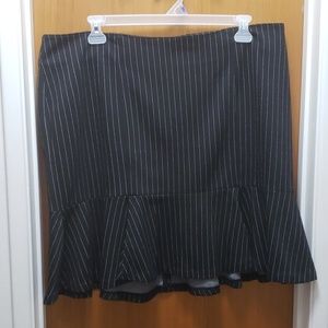 Black pinstripe skirt